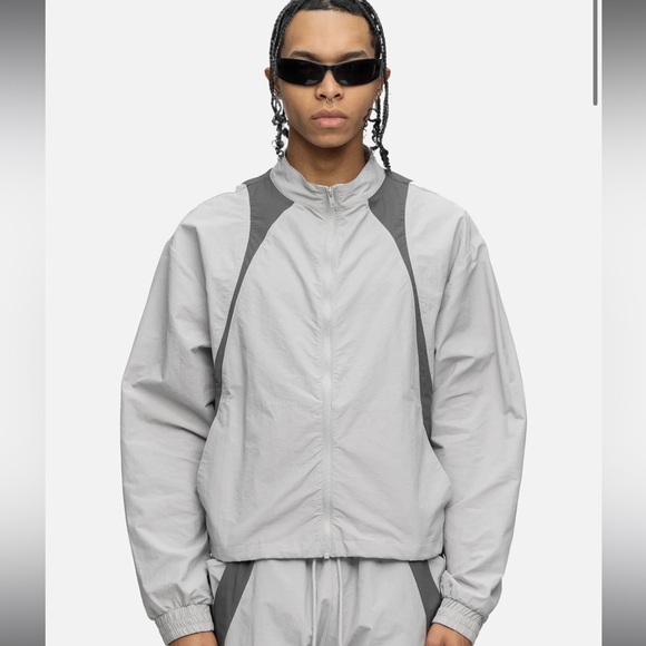 New Mens Black Tailor Studio Zip Up Jacket in Shade Grey - Picture 1 of 7